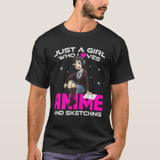 T-shirt Filles Ados Anime - Juste Une Fille Qui Aime Anime
