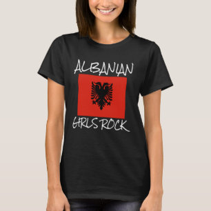 T-shirt Filles albanaises Rock Fière d'être albanaise Aigl