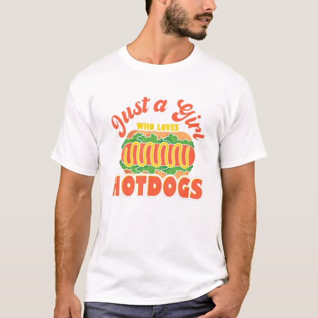 T-shirt Filles Amoureux de les chiens chaudes Franks Sauci (Devant)