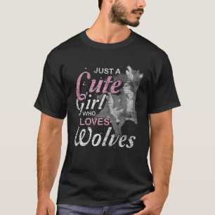 T-shirt Filles Amoureux des animaux de la forêt mignonne F