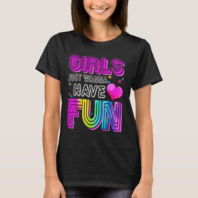 T-shirt Filles Amusantes Je Veux Juste Avoir Amusé Awesome (Devant)