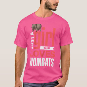 T-shirt Filles Amusantes Wombat Lover Girl I Love Wombats