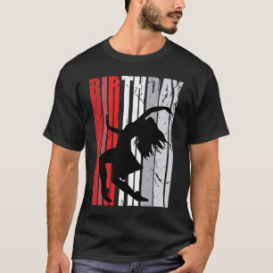 T-shirt Filles Anniversaire Danse Rouge Danse Expressive M