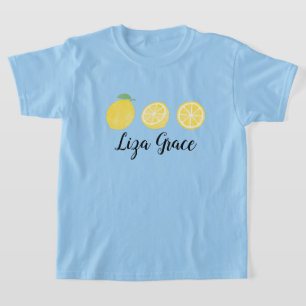 T-shirt Filles Aquarelle Citron Trio