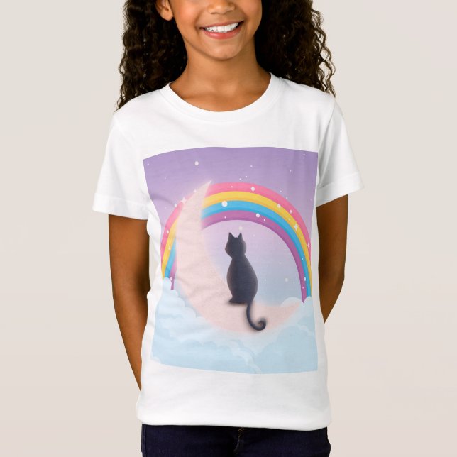 T-shirt filles avec arc-en-ciel (Devant)