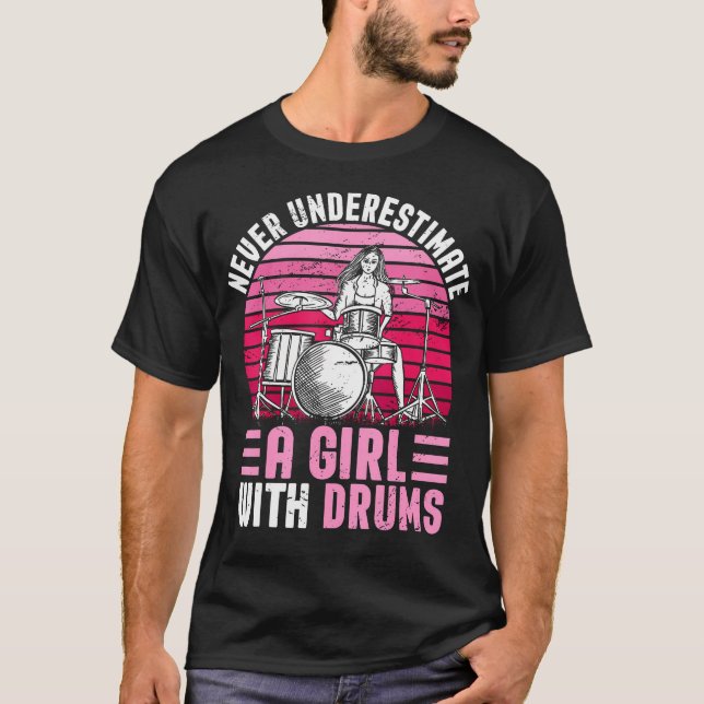 T-shirt Filles batteur batterie batterie (Devant)