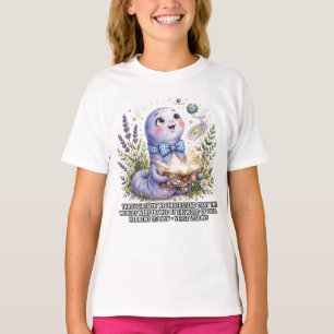 T-shirt Filles-Bible KJV-Hebreux 11:3 Ver à soie lavande