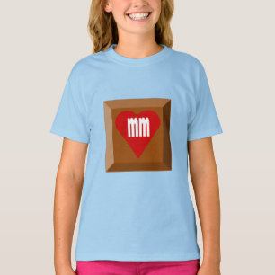 T-shirt filles bleu amour CHOCOLATE