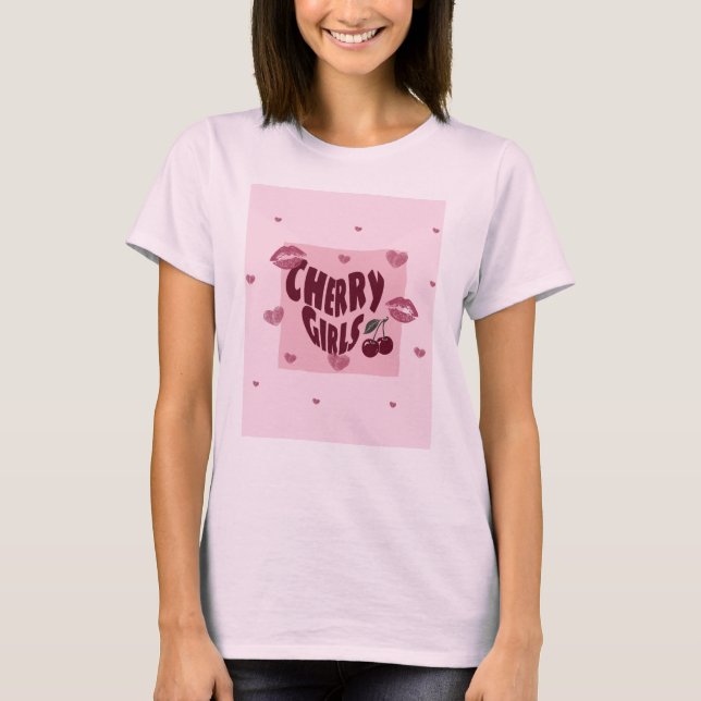 T-shirt Filles Cerise (Devant)