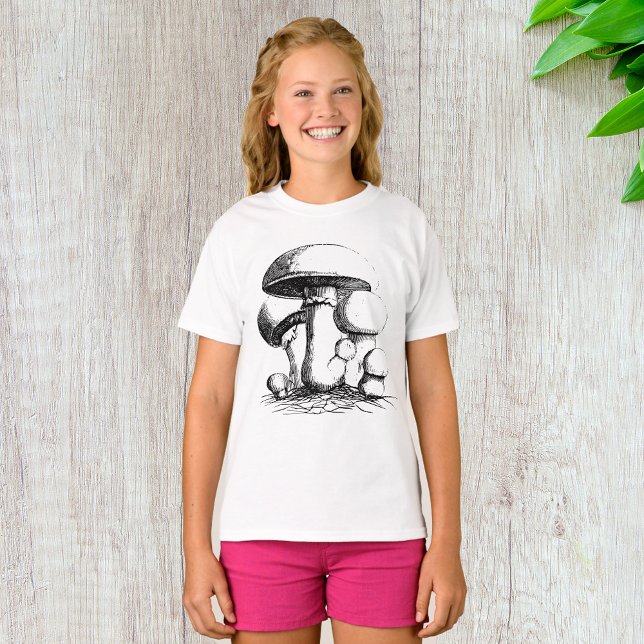 T-shirt Filles Champignons de prairie (Créateur téléchargé)