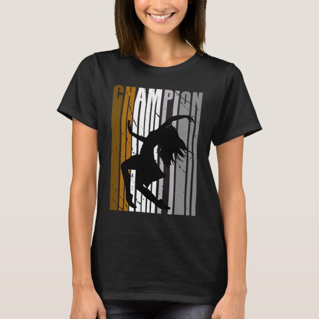T-shirt Filles Champion de danse Brown Danse Danse (Devant)