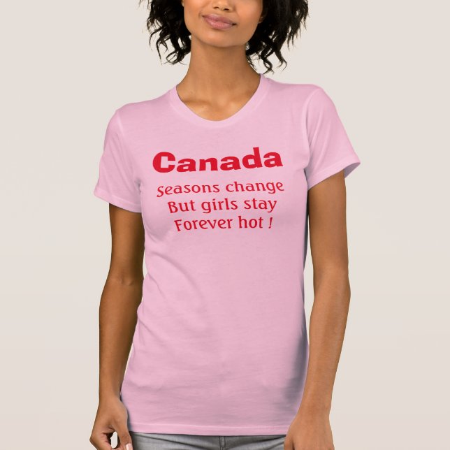 T-shirt Filles chaudes canadiennes (Devant)