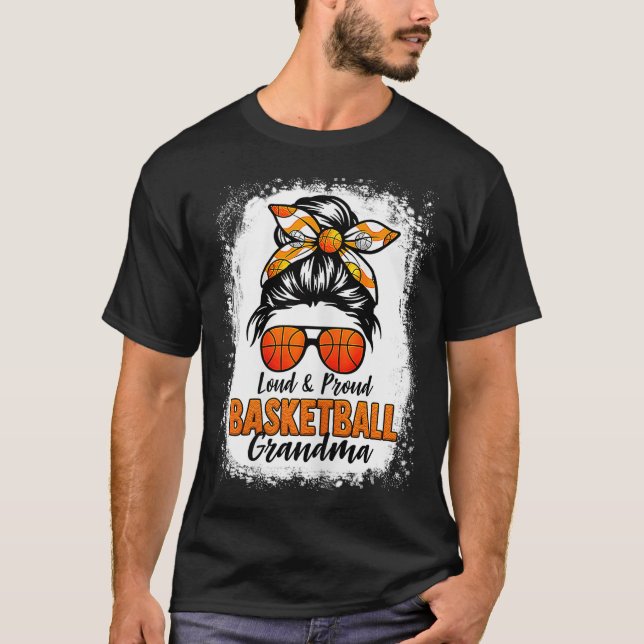 T-shirt Filles chaudes et fière de basket-ball grand-mère  (Devant)