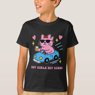 T-shirt Filles Chaudes Heurtent Les Trottoirs Humour De Fi