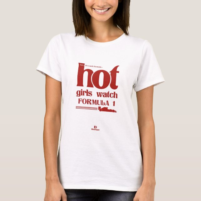 T-shirt Filles Chaudes Regardent la Formule 1 – Affiche Mi (Devant)