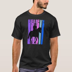 T-shirt Filles Cheval Equestre Rider Pink Purple Si