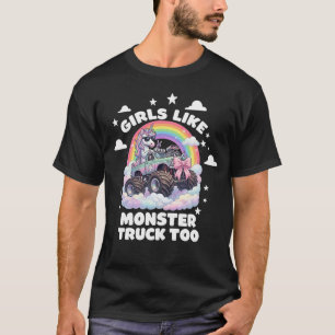 T-shirt Filles comme Monster Truck Too Licorne Coquette