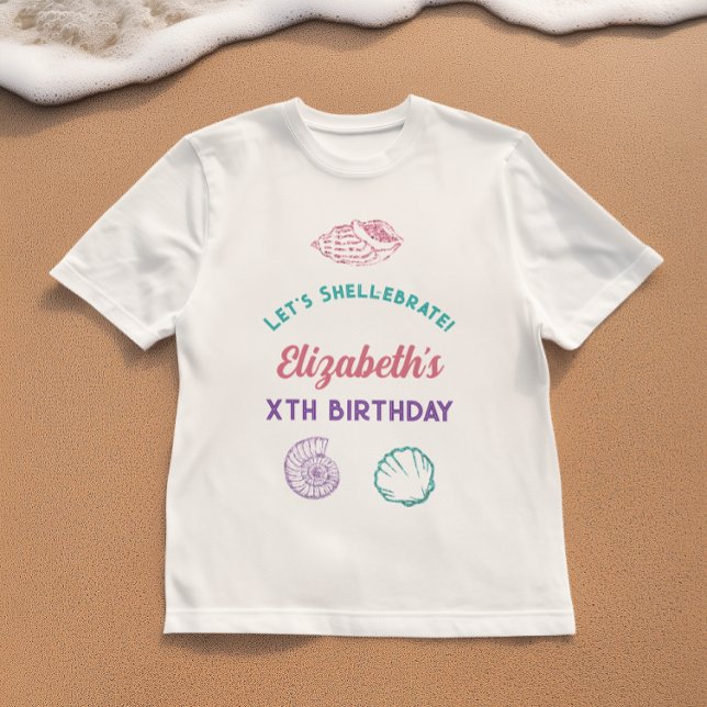 T-shirt Filles Coquillages Anniversaire (Créateur téléchargé)