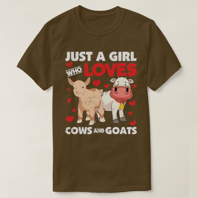T-shirt Filles Cultivant Vache Agricultrice Femmes Agricol (Design devant)