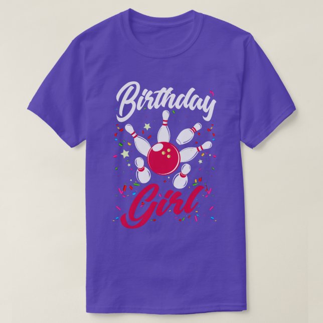 T-shirt Filles d'anniversaire Bowling (Design devant)