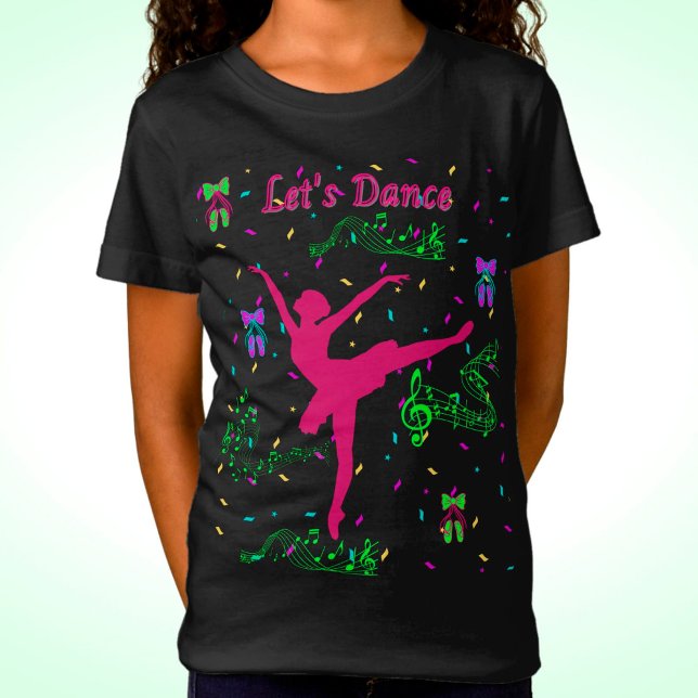 T-Shirt Filles Danse Notes musicales (Créateur téléchargé)