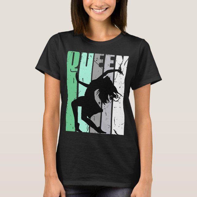 T-shirt Filles Danse Queen Dancer Motivation graphique rét (Devant)