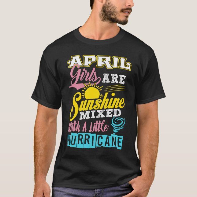 T-shirt Filles d'avril sont des rayons de soleil mélangés  (Devant)