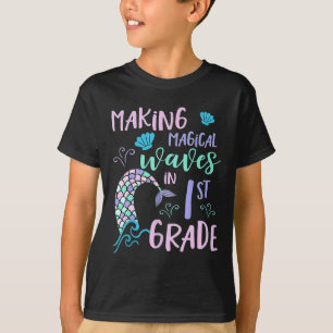 T-shirt Filles de 1re année mignonne sirène Frist Day Kids
