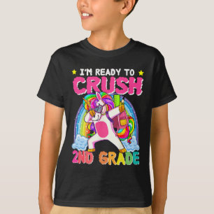 T-shirt Filles de 2e année Unicorn Crush Deuxième année Re