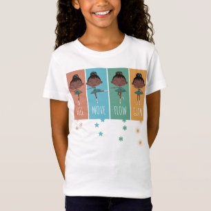 T-Shirt Filles de ballerine noire en bloc de couleur stimu