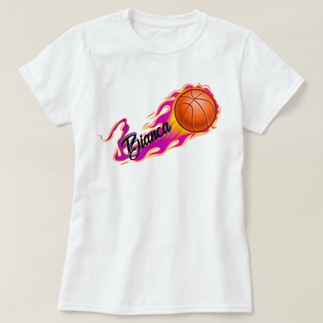 T-shirt filles de basket-ball (Design devant)