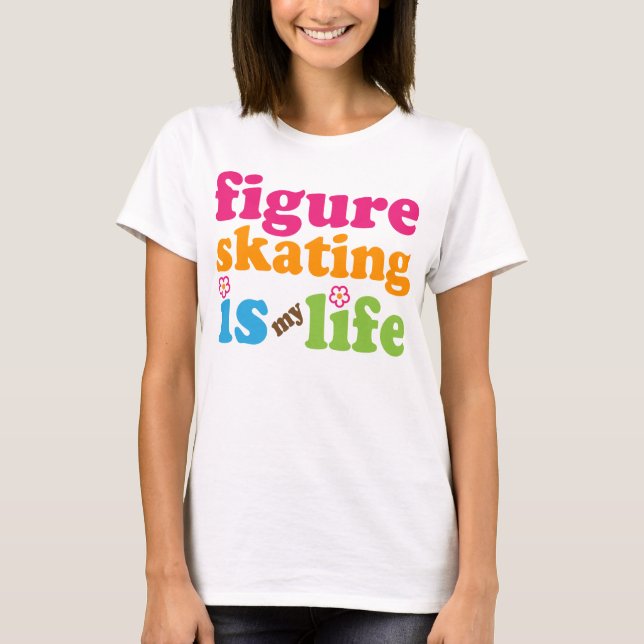 T-shirt Filles de cadeau de patineur artistique (Devant)
