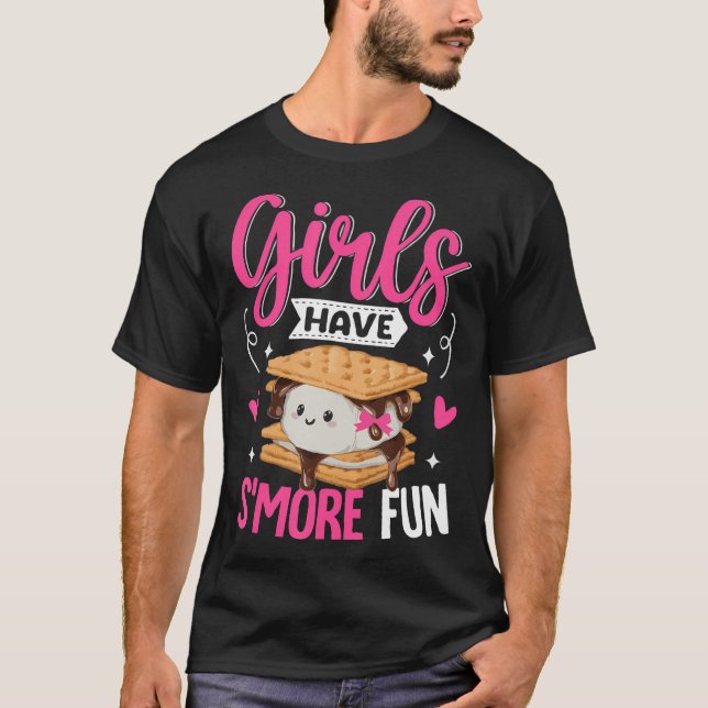 T-shirt Filles de camping Smores ont plus de plaisir Migno (Devant)