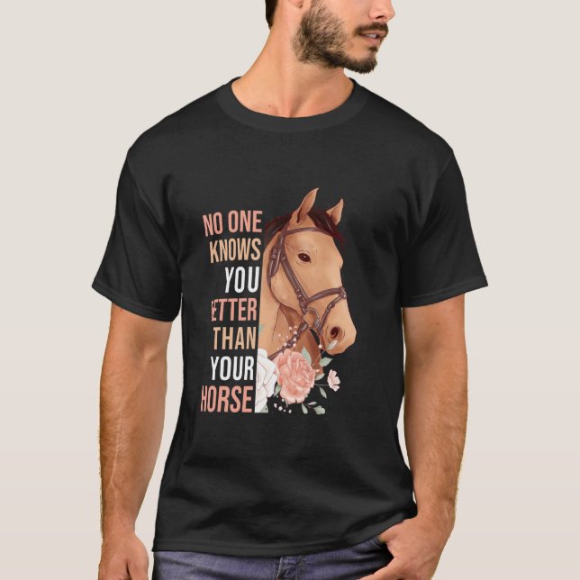 T-shirt Filles de cheval à cheval Femmes Équitation (Devant)