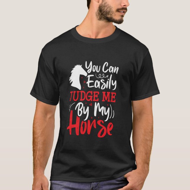 T-shirt Filles de cheval à cheval Femmes Équitation À chev (Devant)