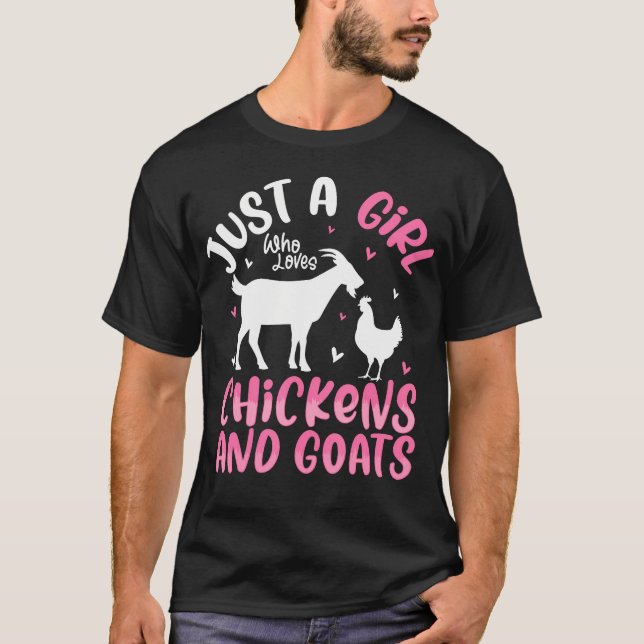 T-shirt Filles de chèvre de poulet cool Pygmée (Devant)