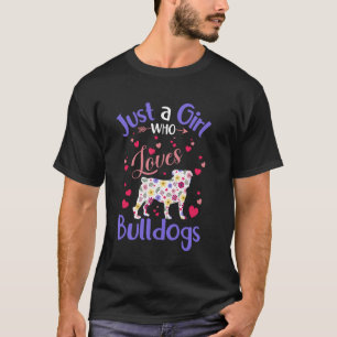 T-shirt Filles de chien floral femmes juste une fille qui 
