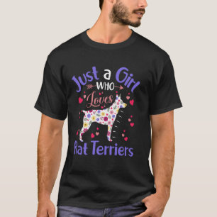 T-shirt Filles de chien floral femmes juste une fille qui