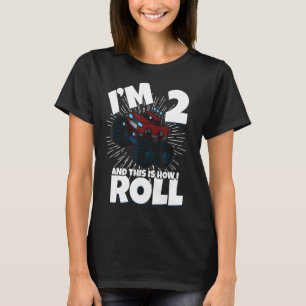 T-shirt Filles de famille Monster Trucks Anniversaire Je s