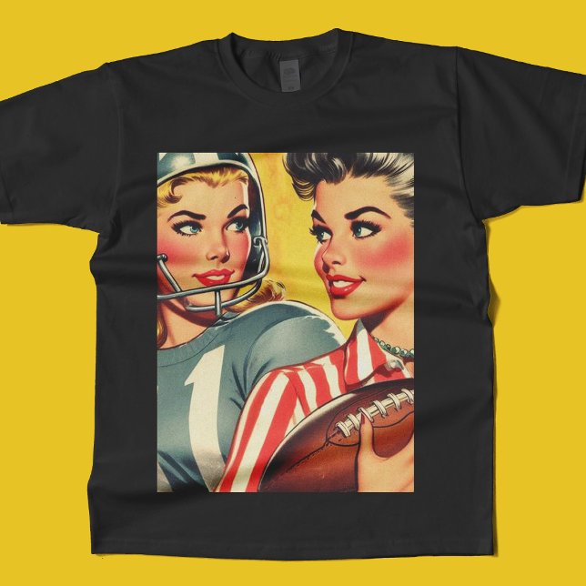T-shirt Filles de football vintages (Créateur téléchargé)