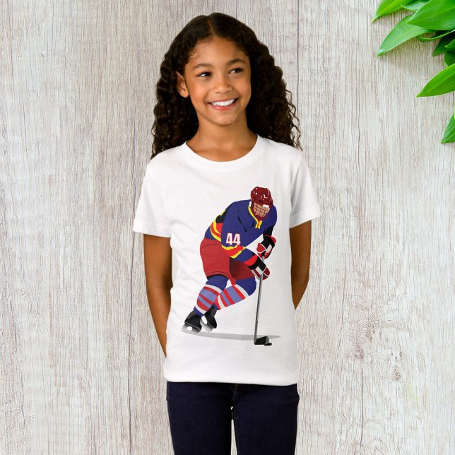 T-shirt filles de hockey sur glace (Créateur téléchargé)