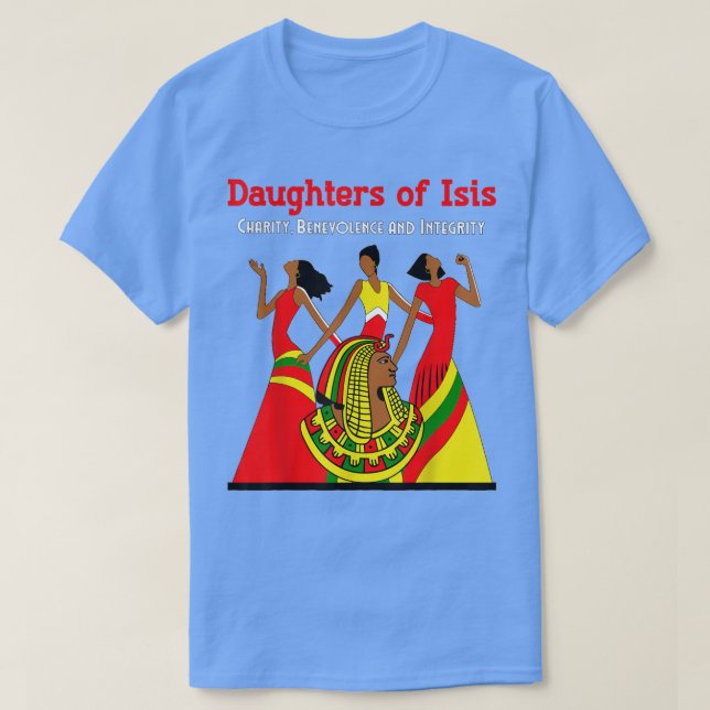 T-shirt Filles de Isis DOI PHA Shriners AEAONMS OES Mot (Design devant)