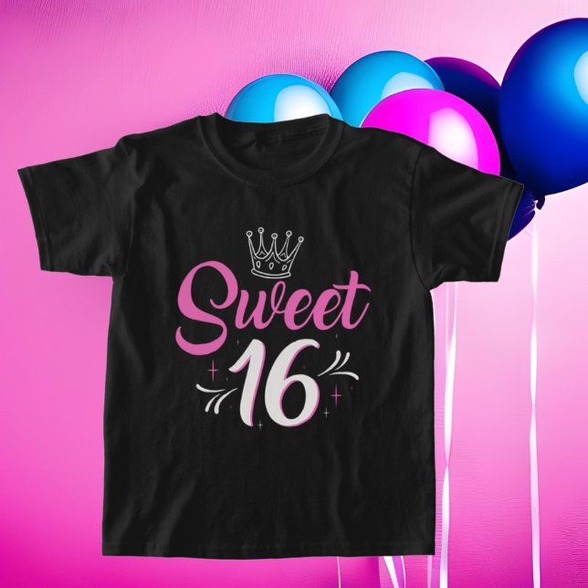 T-shirt filles de l'art sweet sixteen mignonne (Créateur téléchargé)