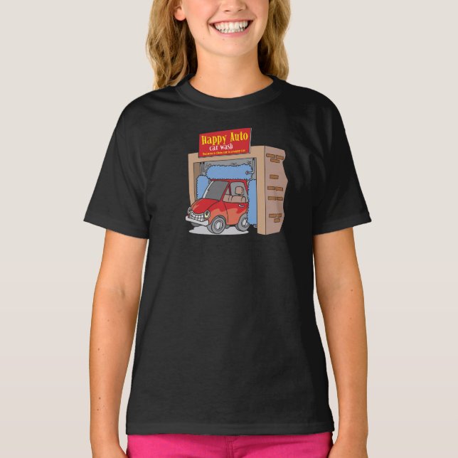 T-Shirt Filles de Lavage Auto Happy (Devant)
