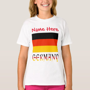 T-shirt Filles de l'héritage du drapeau allemand personnal