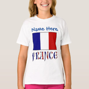 T-shirt Filles de l'héritage du drapeau français personnal