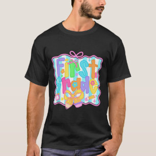 T-shirt Filles De Première Année Retour À L'École Bow Cute