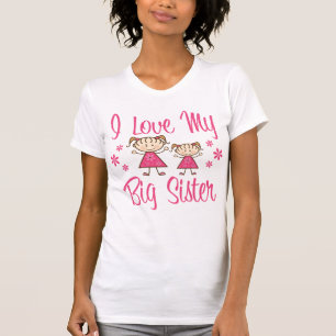 T-shirt Filles de rose de grande soeur d'amour