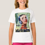 T-shirt filles de science-fiction rétro<br><div class="desc">Au fil des ans, la science-fiction a pris de nombreuses formes et suscité l'imagination. Ce design de science-fiction rétro d'années passées est une façon intéressante de voir comment les choses peuvent évoluer. Ce design de science-fiction rétro a l'air génial sur ce t-shirt pour filles. Parfait pour vous-même ou comme cadeau...</div>