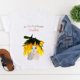 T-Shirt Filles de tournesol Fleurs personnelles
